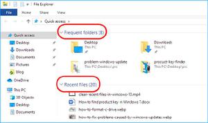 如何在Windows10资源管理器中清除最近使用的文件