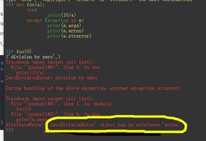 关于python 异常